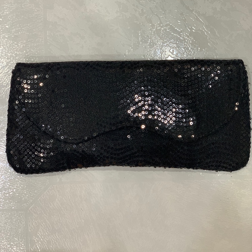 BRAND NEW Black Sequin clutch bag